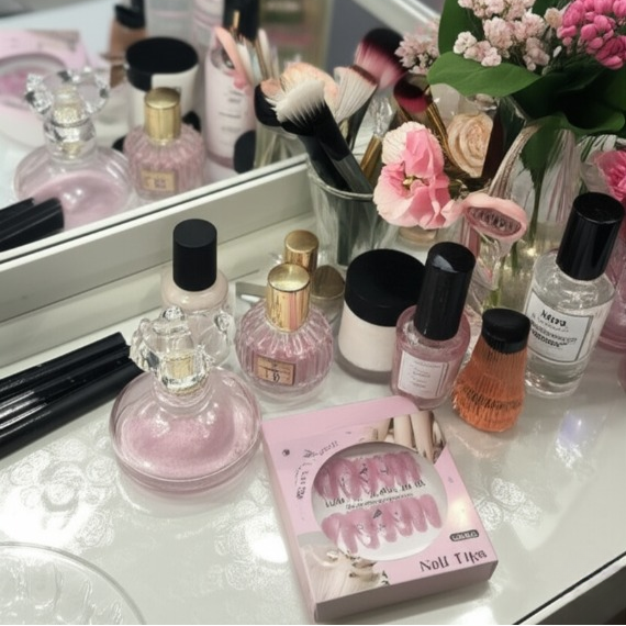 Luxury Pink Nail Tips Set – 12 PCS