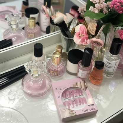 Luxury Pink Nail Tips Set – 12 PCS