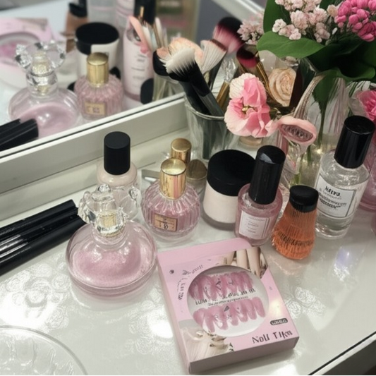 Luxury Pink Nail Tips Set – 12 PCS