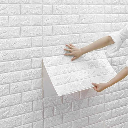 3d Wall Sticker White Brick Sheet